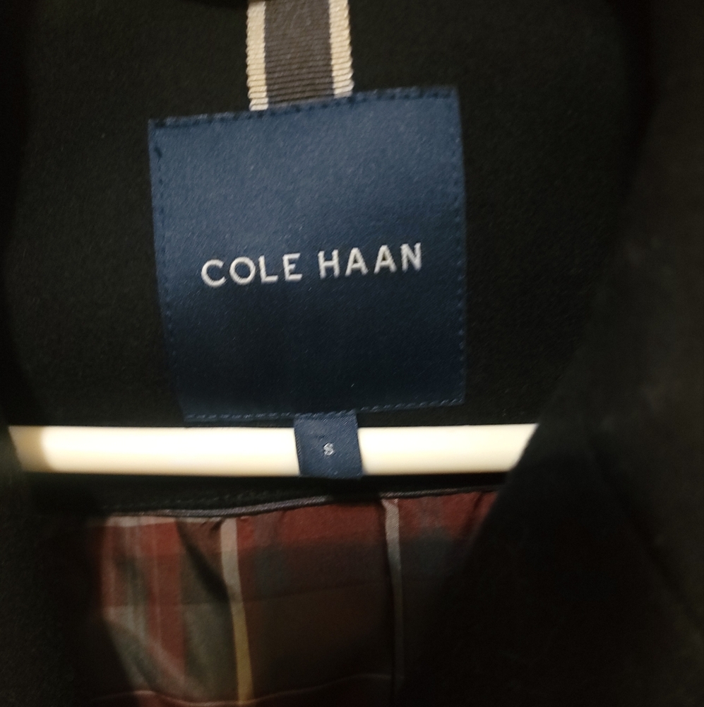 Cole Hann Mens sz S Pea Coat navy wool NWT Preppy - Picture 6 of 8